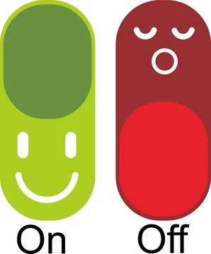 Icon on off with emoticon イラスト素材