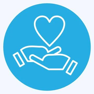 Icon Emotional Development. related to Development symbol. blue eyes style Stock Illustration