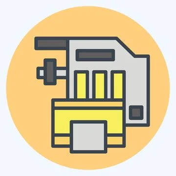 Icon Engine Cooling System. related to Car Maintenance symbol. color mate s.. Illustrazione stock