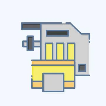 Icon Engine Cooling System. related to Car Maintenance symbol. doodle style.. 스톡 일러스트