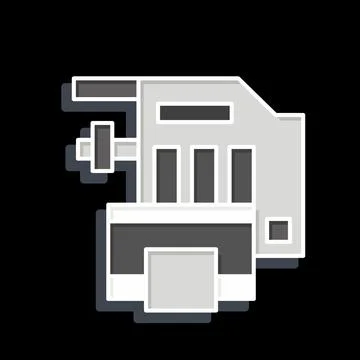 Icon Engine Cooling System. related to Car Maintenance symbol. glossy style.. Stock Illustration
