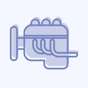 Icon Engine. related to Car Service symbol. Two Tone Style. repairin. engin.. Stock Illustration