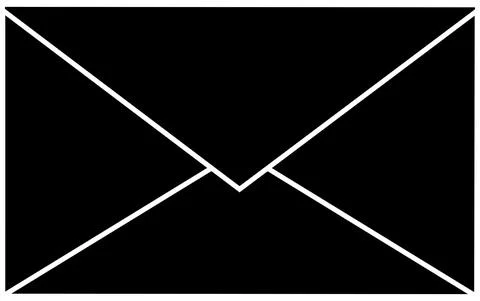 The icon is an envelope for a message or an envelope for a letter. Stock Illustration