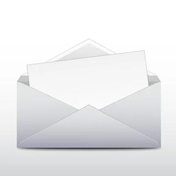 Icon envelope on white background.Vector Stock Illustration