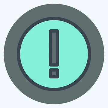 Icon Error Outline - Color Mate Style - Simple illustration,Editable stroke 스톡 일러스트