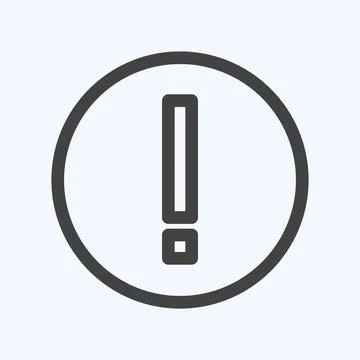 Icon Error Outline - Line Style - Simple illustration,Editable stroke 스톡 일러스트