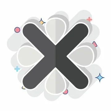 Icon Error. related to Exclamation symbol. comic style. design editable Stock Illustration