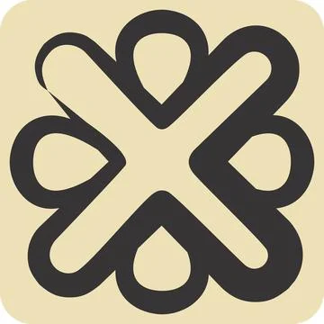 Icon Error. related to Exclamation symbol. hand drawn style. design editable Stock Illustration