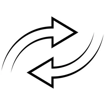 Icon exchange change replace, switch return reverse trade arrow, barter logo Stock Illustration