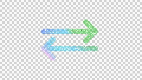 Icon exchange is made up of LED square shapes. There are bright diodes and there Stock Illustration