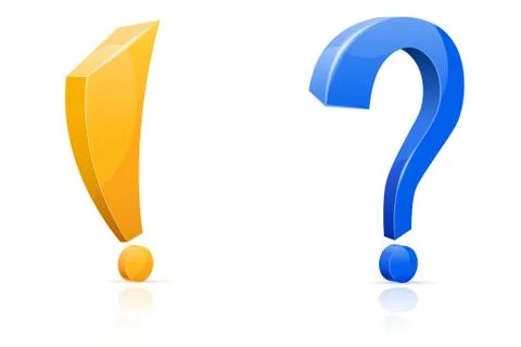 Icon exclamation and question mark sign graphic elements for design vector il Stock Illustration