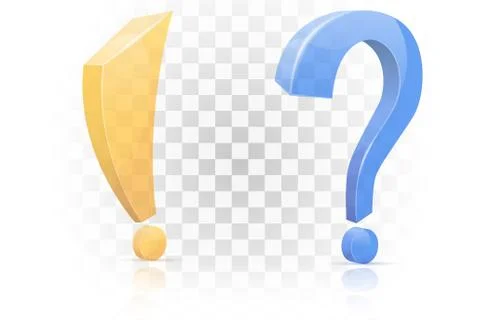 Icon exclamation and question mark sign graphic elements for design vector il Stock Illustration