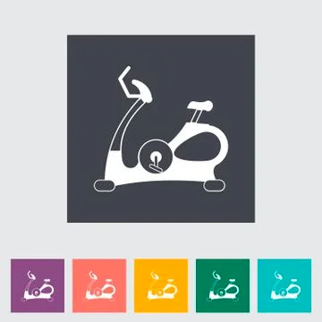 Icon exercise bicycle. Stock Illustration