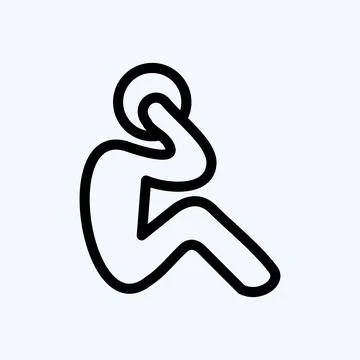 Icon Exercise. suitable for Healthy symbol. line style. simple design editabl Illustrazione stock