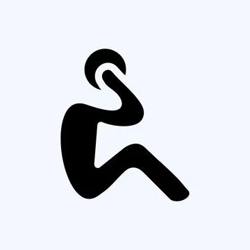 Icon Exercise. suitable for Healthy symbol. glyph style. simple design editab 스톡 일러스트