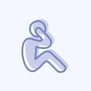 Icon Exercise. suitable for Healthy symbol. two tone style. simple design edi 스톡 일러스트