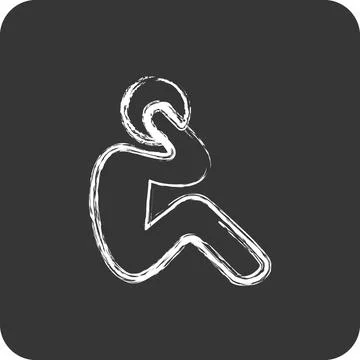 Icon Exercise. suitable for Healthy symbol. chalk Style. simple design edit.. Stock Illustration