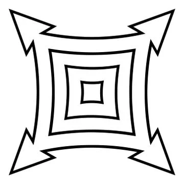 Icon to expand full screen, vector expand sign on transparent background, filled Stock Illustration