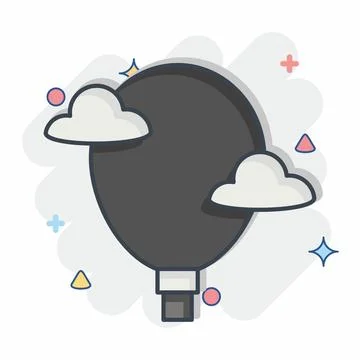 Icon Explore. related to Art and Media symbol. comic style. simple design e.. 库存插图