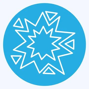 Icon Explosion. related to Mining symbol. blue eyes style. simple design ed.. Stock Illustration