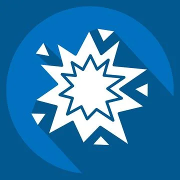 Icon Explosion. related to Mining symbol. long shadow style. simple design .. イラスト素材