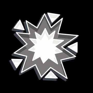 Icon Explosion. related to Mining symbol. glossy style. simple design edita.. 스톡 일러스트