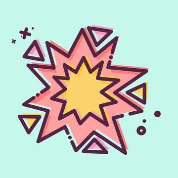 Icon Explosion. related to Mining symbol. MBE style. simple design editable.. Stock Illustration