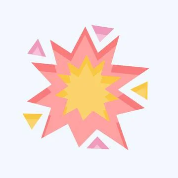 Icon Explosion. related to Mining symbol. flat style. simple design editabl.. Illustrazione stock