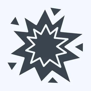Icon Explosion. related to Mining symbol. glyph style. simple design editab.. 스톡 일러스트
