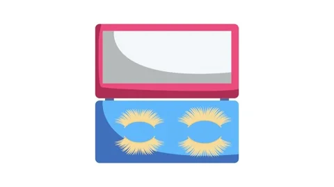 Icon of eyelashes designed for Android, featuring a stylized representation.. Stock Footage 332343426