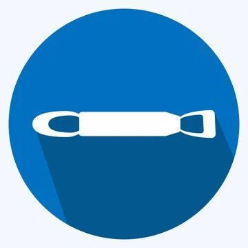 Icon Eyeshadow applicator. suitable for beauty care symbol. long shadow style Stock Illustration