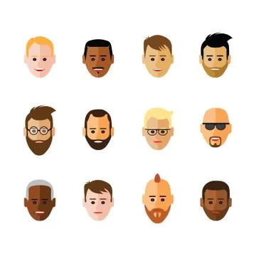 Icon of faces  on white background Stock-Illustration