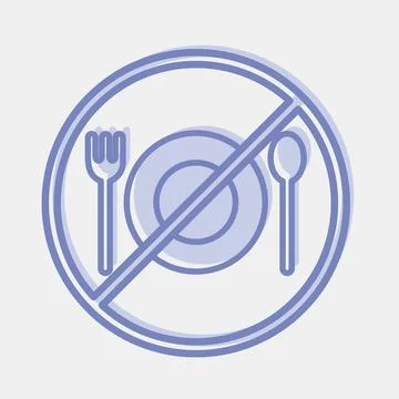Icon fasting. Islamic elements of Ramadhan, Eid Al Fitr, Eid Al Adha. Icons.. Illustrazione stock