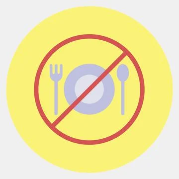Icon fasting. Islamic elements of Ramadhan, Eid Al Fitr, Eid Al Adha. Icons.. Illustrazione stock