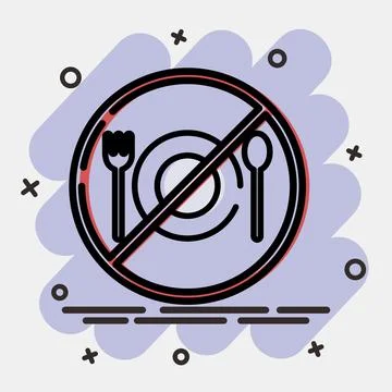 Icon fasting. Islamic elements of Ramadhan, Eid Al Fitr, Eid Al Adha. Icons.. Stockillustratie