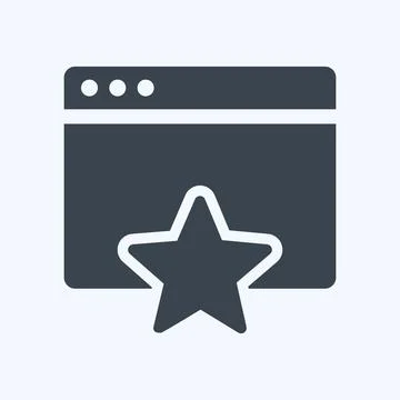 Icon Favorite Page. suitable for User Interface symbol. glyph style. simple d 스톡 일러스트