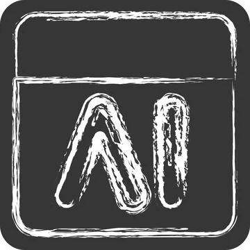 Icon Feedback. related to Artificial Intelligence symbol. chalk Style Stock Illustration