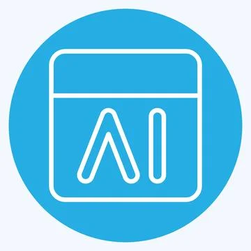 Icon Feedback. related to Artificial Intelligence symbol. blue eyes style イラスト素材