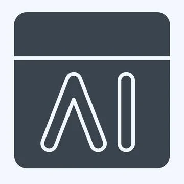 Icon Feedback. related to Artificial Intelligence symbol. glyph style Stockillustratie