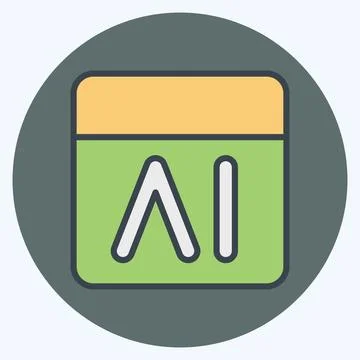 Icon Feedback. related to Artificial Intelligence symbol. color mate style Stockillustratie