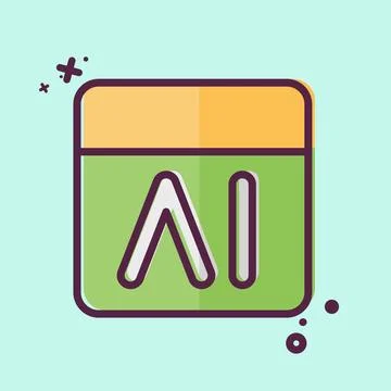 Icon Feedback. related to Artificial Intelligence symbol. MBE style Stock Illustration