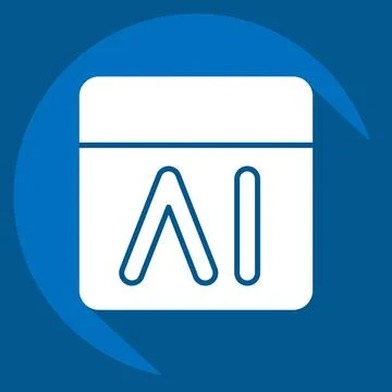 Icon Feedback. related to Artificial Intelligence symbol. long shadow style Stock Illustration