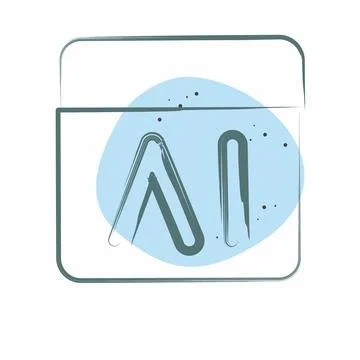 Icon Feedback. related to Artificial Intelligence symbol. Color Spot Style 库存插图