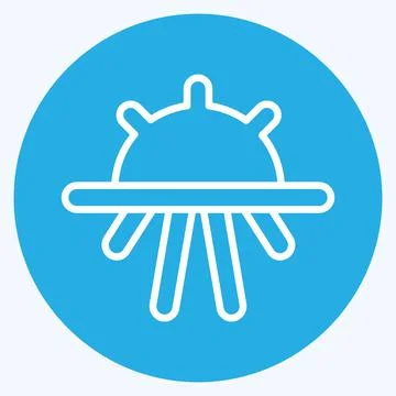 Icon Fields. suitable for Garden symbol. blue eyes style. simple design edita Stock Illustration