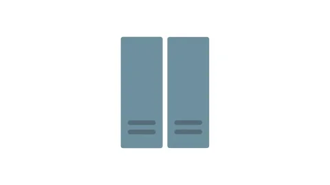 Icon of a file cabinet representing file management in operating systems. Video stock 334021165
