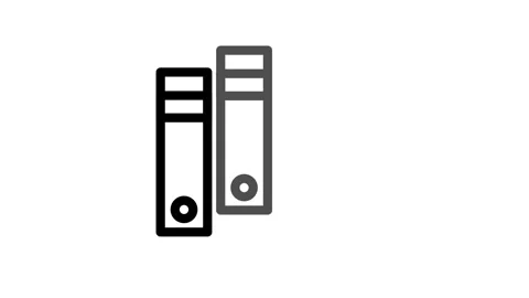 Icon of a file cabinet, representing storage for documents and organization.. Stock Footage 334998258