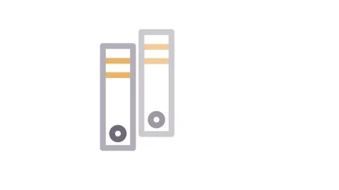 Icon of a file cabinet, representing storage for documents and organization.. Stock Footage 334998404