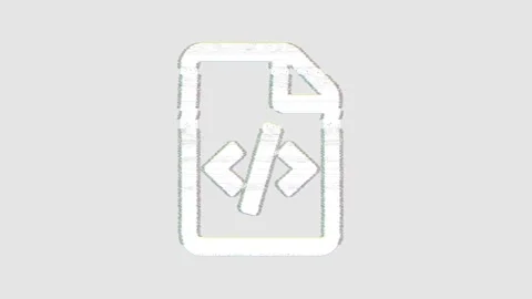 Icon file code is distorted. Glitch. Noise, chromatic aberration, geometric Stock Footage 302957378