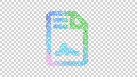 Icon file contract is made up of LED square shapes. There are bright diodes and Illustrazione stock
