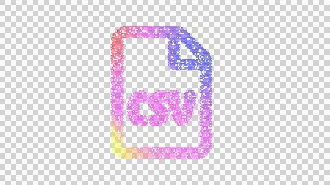 Icon file csv is made up of LED square shapes. There are bright diodes and there Illustrazione stock